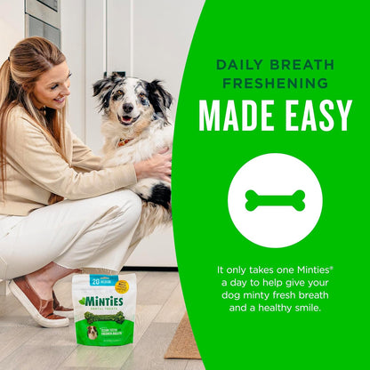 Vetiq Dog Dental Bone Treats, Dental Chews for Dogs, (Perfect for Medium/Large Dogs over 40 Lbs)